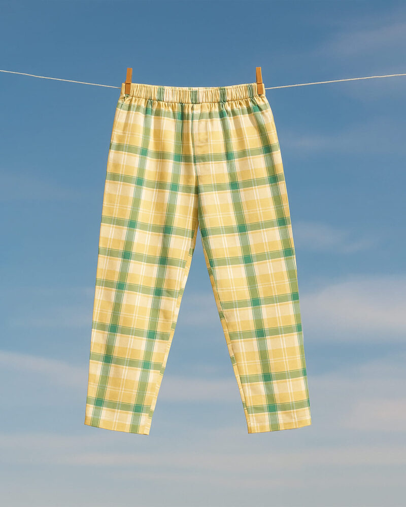 Mysa Checks – Cotton Lycra Grey Green Beige White Checkered Pants for Women