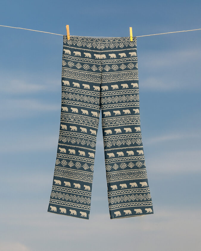 Black Fenn – Black Fennel Print Cotton Pants for Women