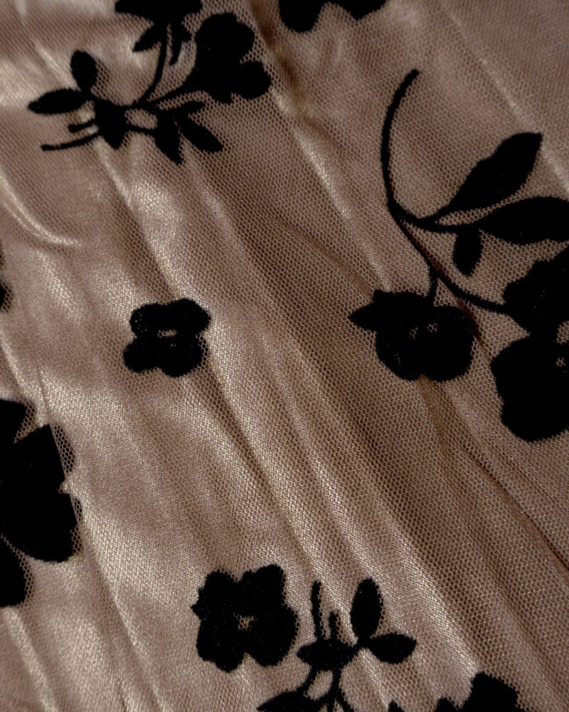 Tarini Brown Netted Floral Skirt Netted for Women - Image 3