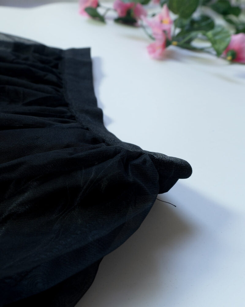 Kanira – Netted Black with Multi-Color Floral Skirt for Women - Image 3