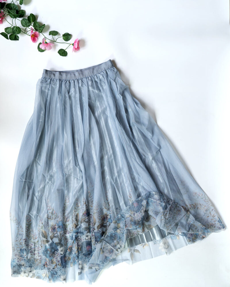 Ninio – Netted Blue with Blue Floral Skirt for Women
