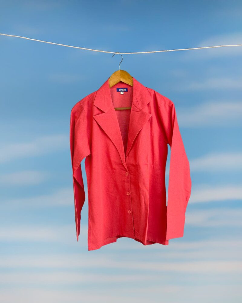 Miru Saffron Recycled Cotton Blazer Set for Women