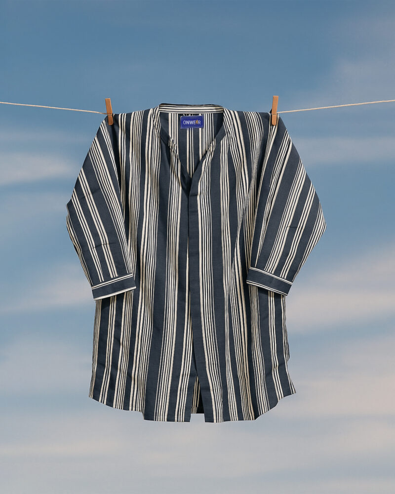 Mihira Blue White Stripes for Women