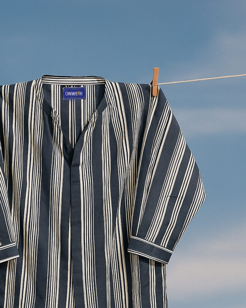 Mihira Blue White Stripes for Women - Image 2