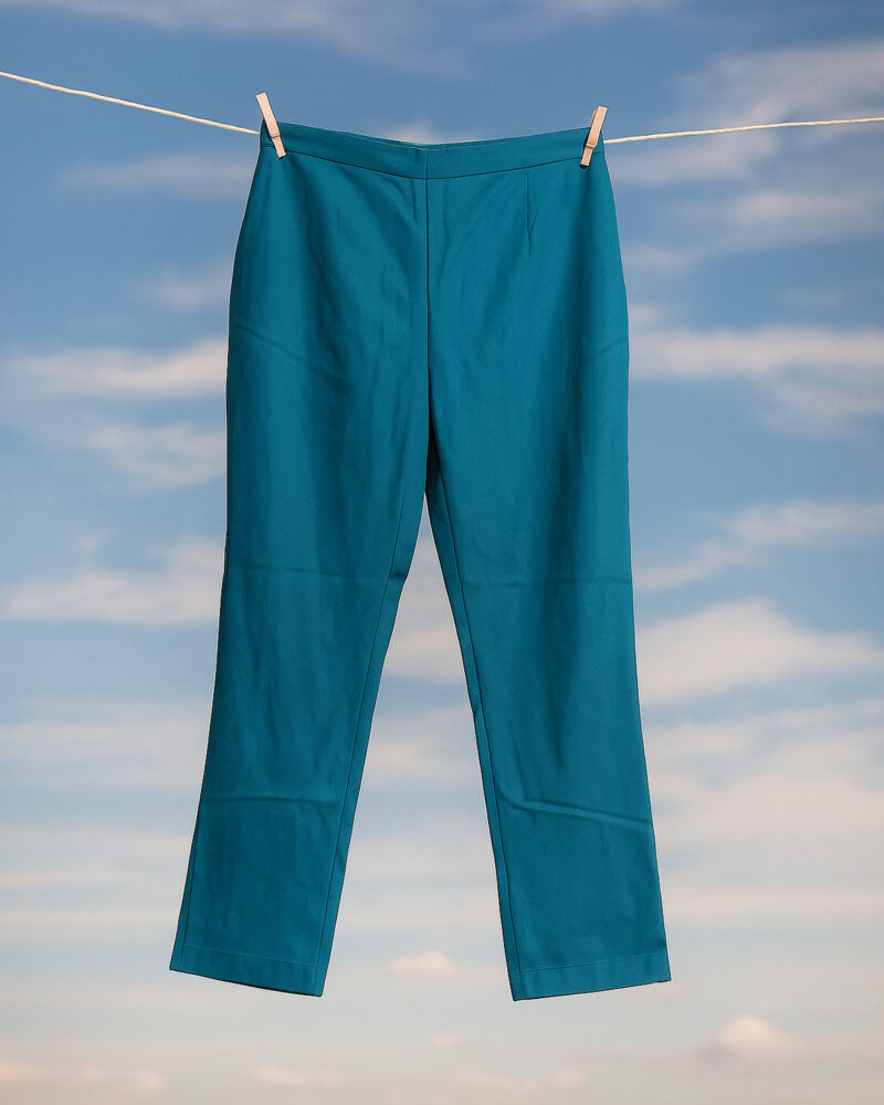 Peacock blue-Recycled Cotton Blazer set for Women - Image 4