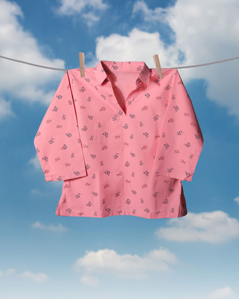 Rose Dark Peach Black Rose Print for Women