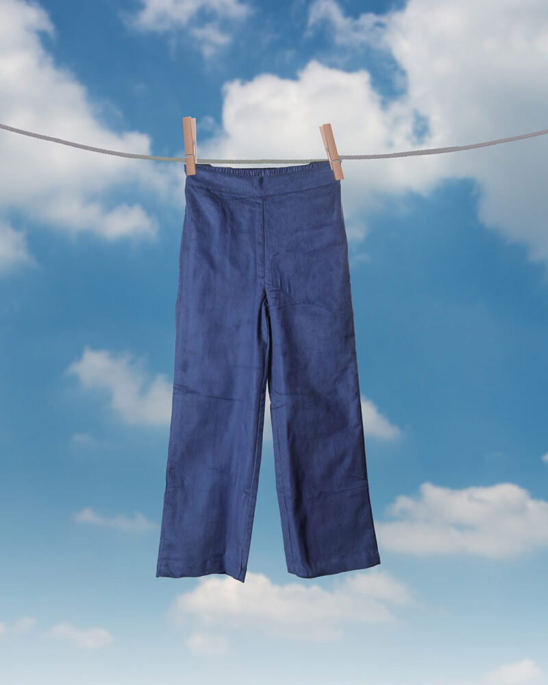 Sage Flare – Corduroy Blue Pants for Women